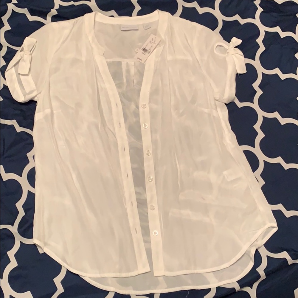**New w/ tags** White Ny&Co button down size small